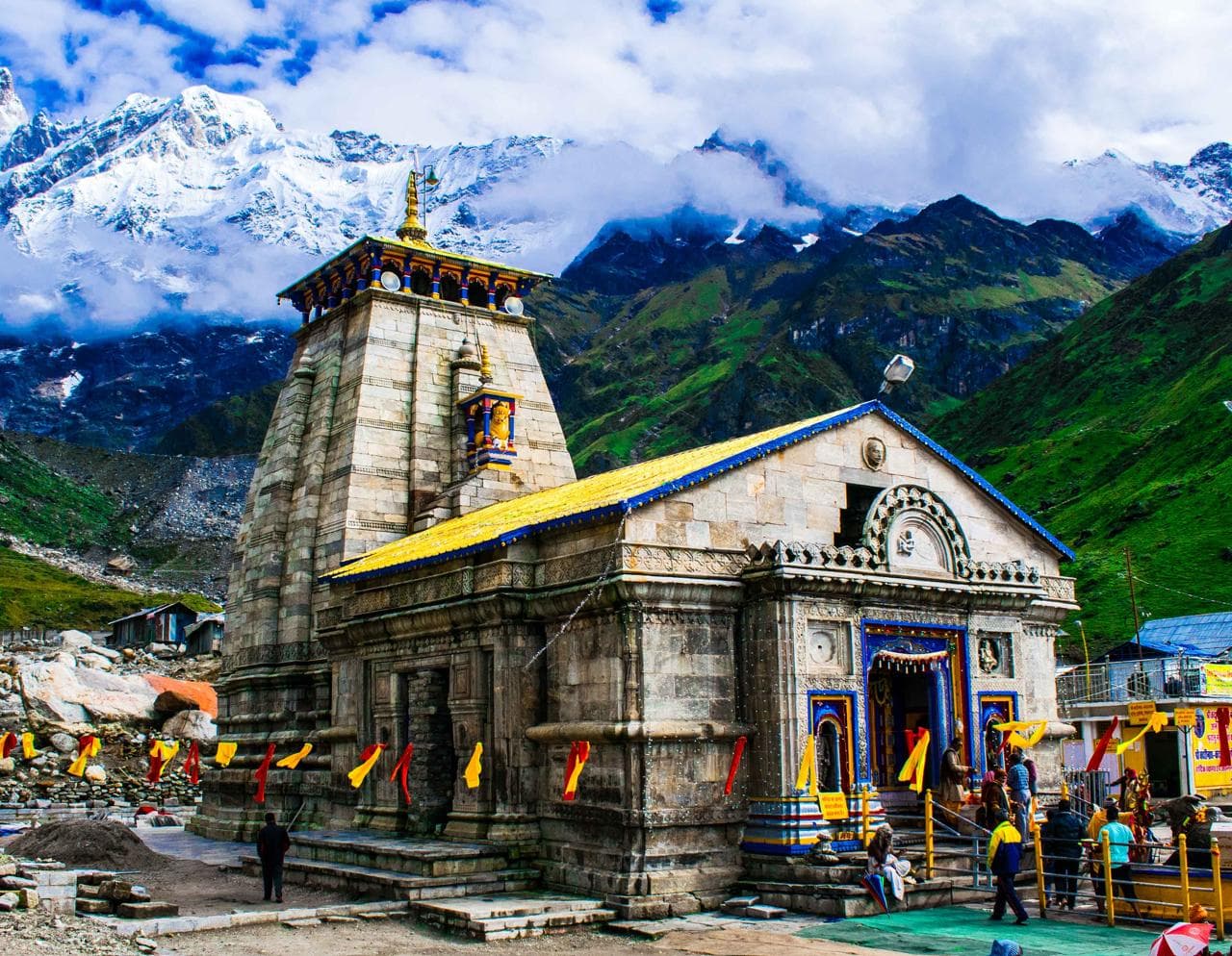 Devotees at holy destination