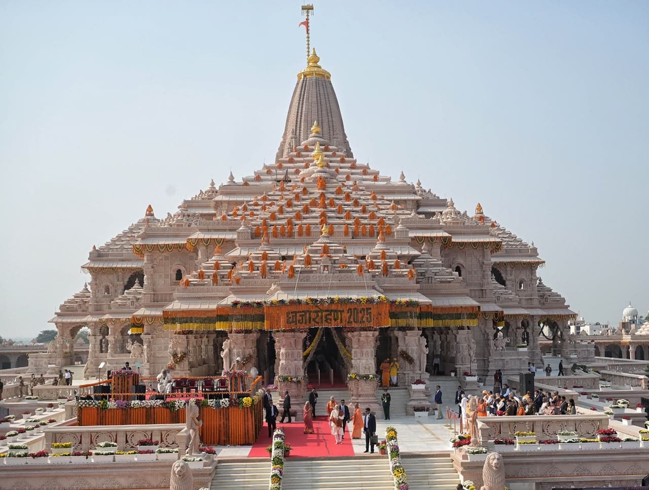 Temple visit with pilgrims